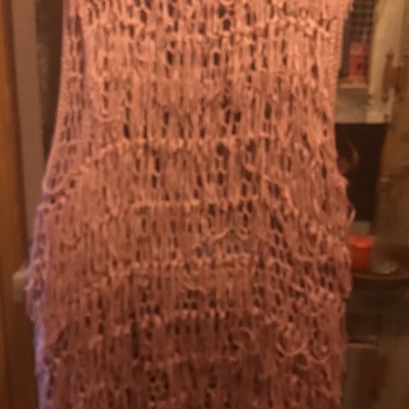 Pink Fringed Vest - Picture 2 of 3